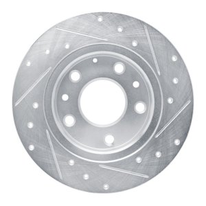 Mazda 3 Brake Rotor (1) - Rear Left - R1 Concepts - Drilled & Slotted - Silver - `14-`25